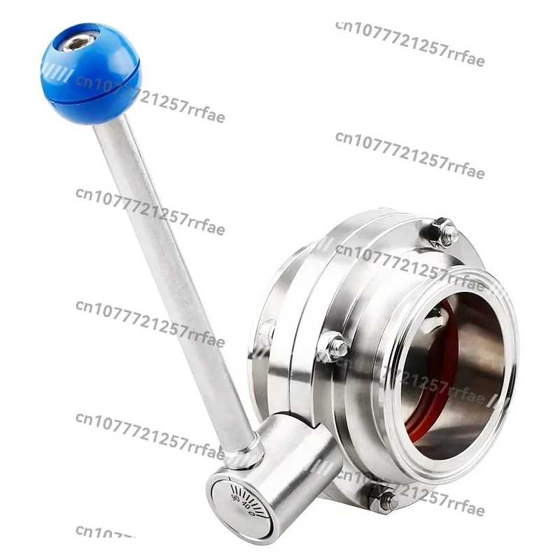 Butterfly Valve Blue Handle Sanitary Butterfly Valve Stainless Steel Flanged Butterfly Valve
