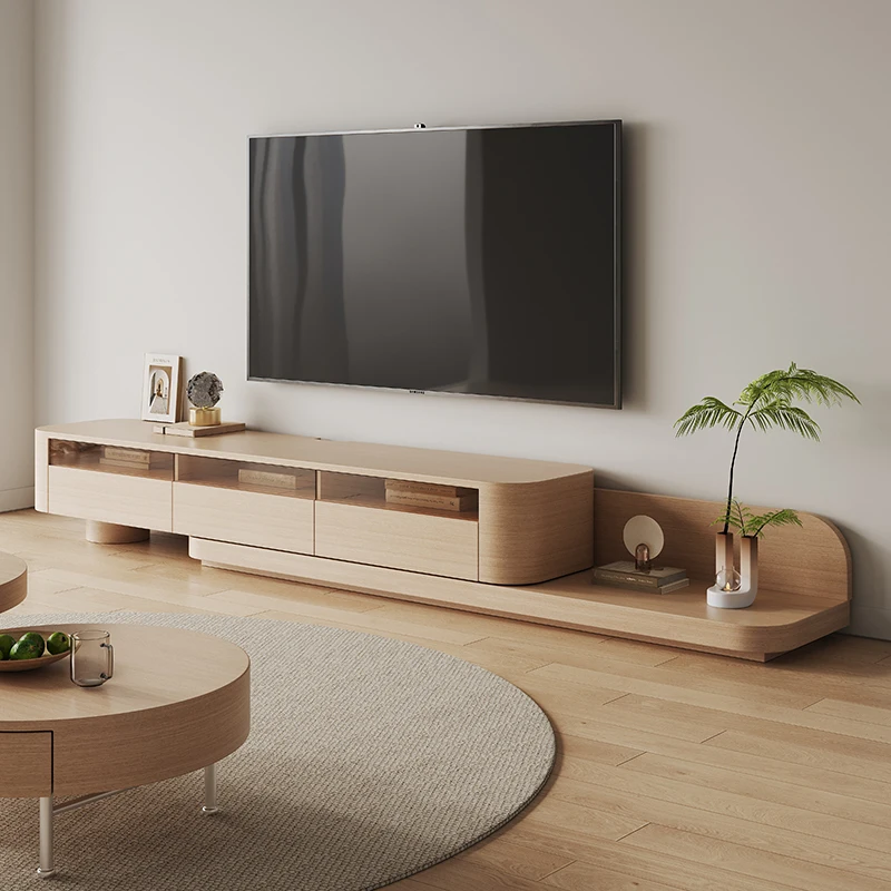 

Rustic Classic Tv Stand Adjustment Retro Living Room Extendable Tv Stand Multi-functional Trendy Meuble Télé Furniture Home