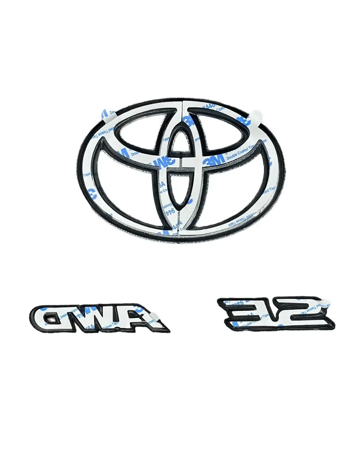 4pcs ABS covering car logo black suitcase trunk sign sticker for Toyota 2018-2024 Camry SE AWD:PT948-03191-02 car accesorios view 5