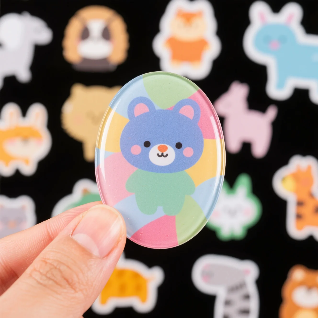 

Dome Sticker With Crystal Clear Epoxy Coating For Scratch And Chemical Resistance