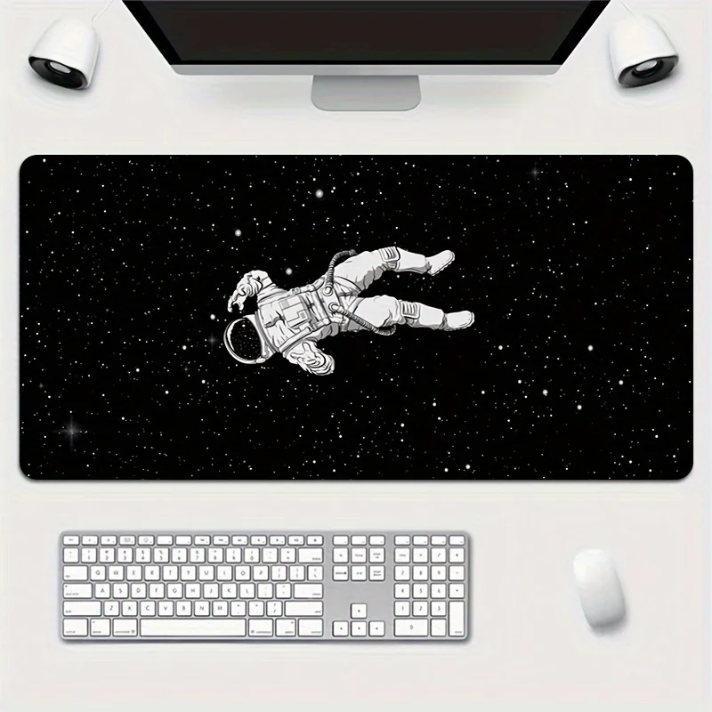 Astronaut In Space Mouse Pad Large Non-Slip Rubber Base Gaming Desk Mat for Office Work