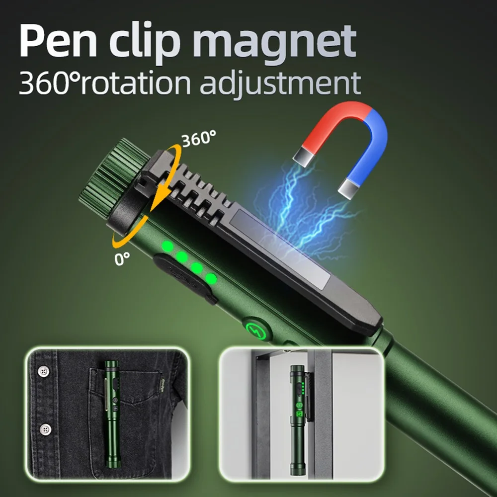 Linterna táctica COB 2 en 1 recargable USB alto brillo emergencia - imagen 3