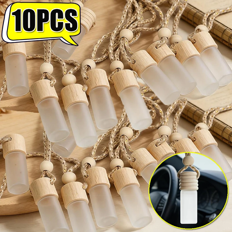 

Car Fragrance Bottle Suitable 5ml Frosted Glass Hanging Aroma Diffuser for Essential Oils Air Fresheners Car Fragrance Pendants
