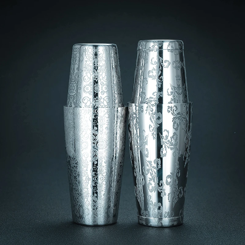 Stainless Steel Cocktail Shaker Tin on Tin 28&18oz  Professional Bartender Cocktail Shaker  Boston Shaker Drink Party Bar Tools