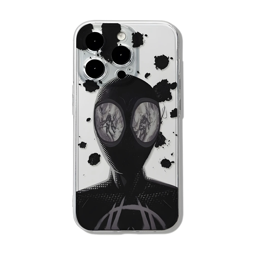 Miniso x Marvel Spider Woman Gwen Clear Case for iPhone 14 15 16 Plus 12 13 mini 11 Pro Max XR Ultra Thin Soft Silicone Cover