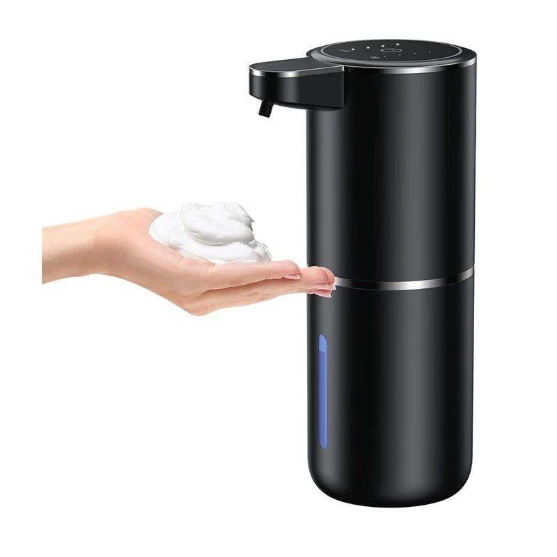 Dispensador de jabón automático, dispositivo con montaje en pared, sin contacto, recargable por USB, 380 Ml