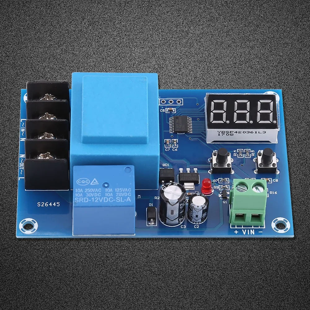 XH-M602 Battery Charging Protection Board Digital Control with 3-Digit Display Voltage Controller Module AC 220V