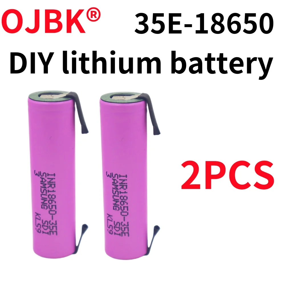 2024 New 35E 18650 3500mah High Power Discharge Rechargeable Battery High Power Discharge, 20a High Current+DIY Nickel