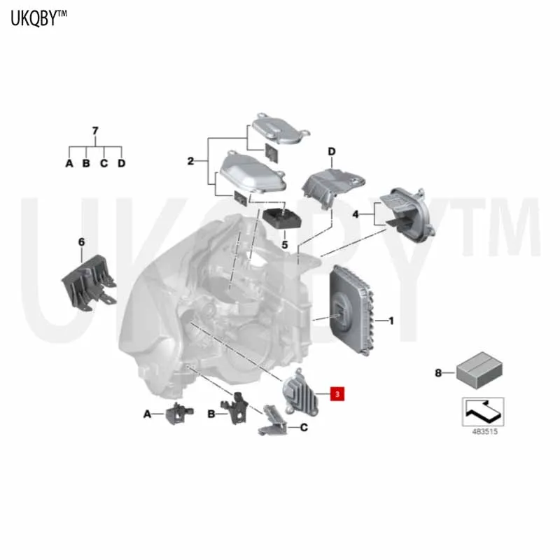 B MW Serie 1 F52 [120i B48C] 2018-2019 Modulo LED indicatore di direzione sinistro 63117466511 63117466512
