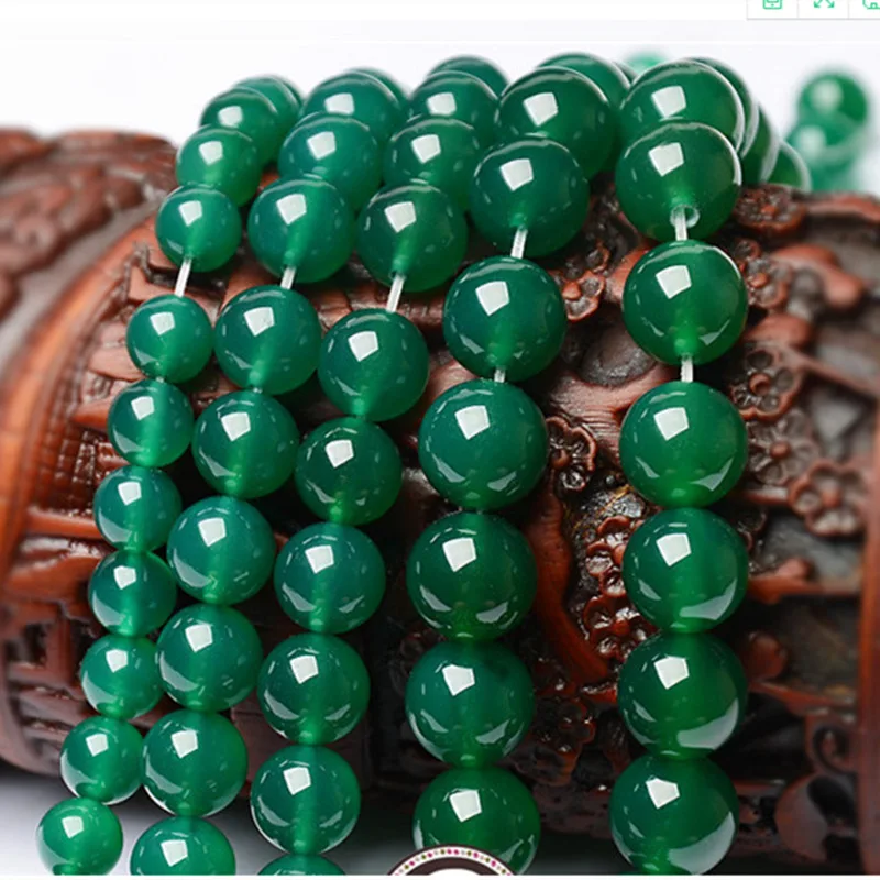 4-20mm Grade A Green Jade Round Beads For Jewelry Making Diy Bracelet Charms Necklace Myanmar Jadeite Stone Bead Accessories