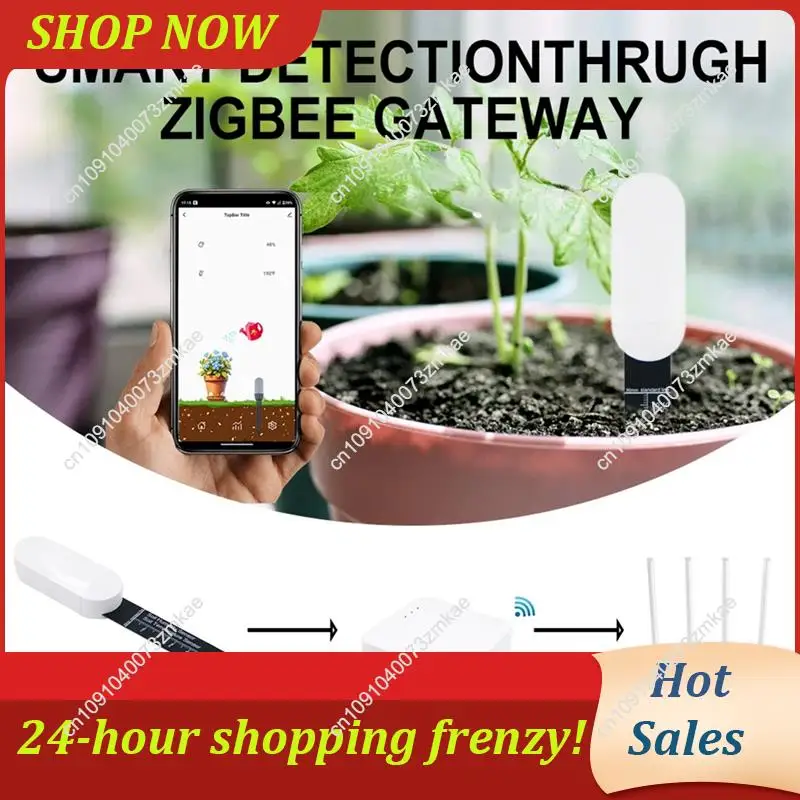 

Ежедневная распродажа, 2 шт., умный тестер почвы Zigbee, детектор температуры, влажности, влажности, монитор влажности и температуры почвы в реальном времени