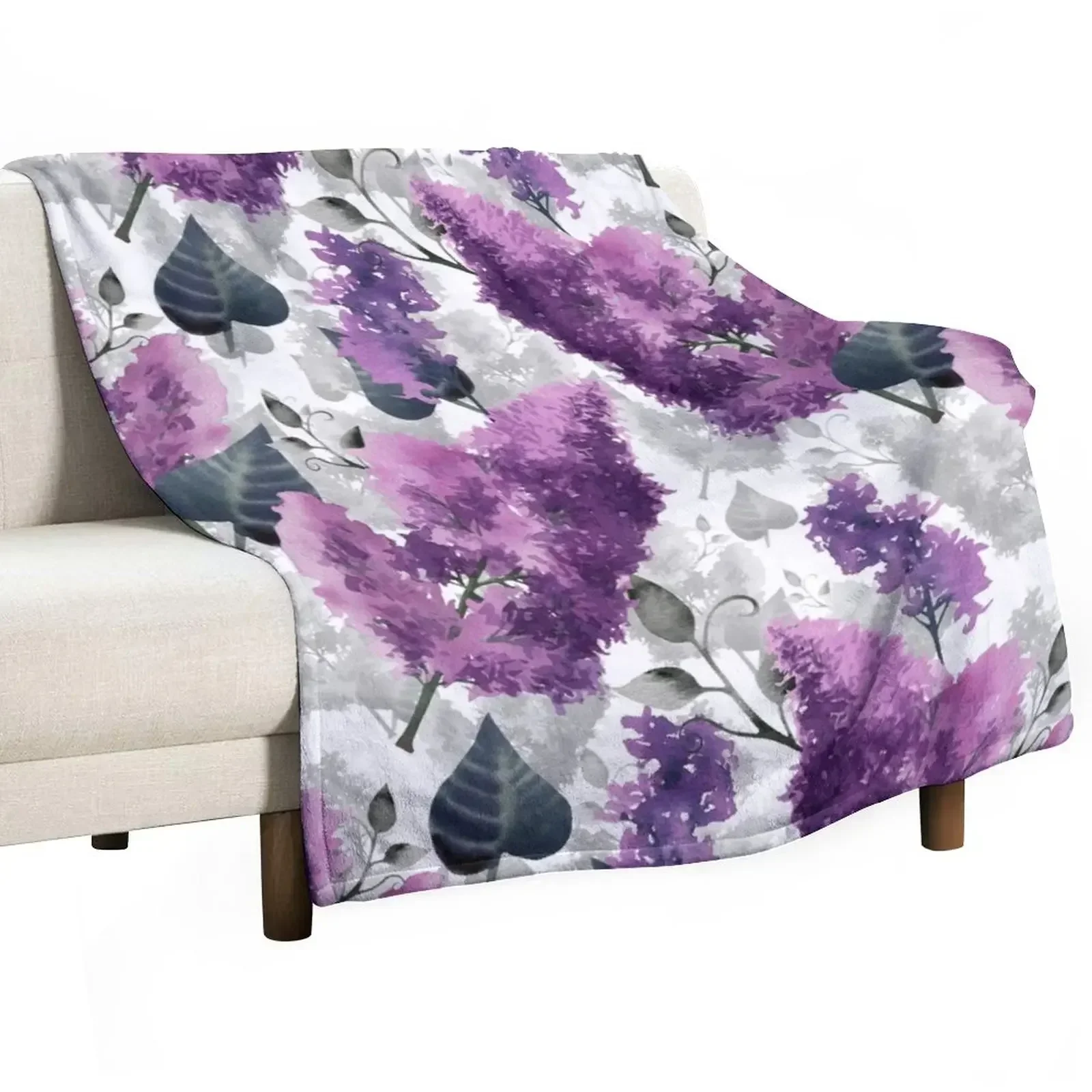 

Lilac Throw Blanket Picnic for sofa Blankets