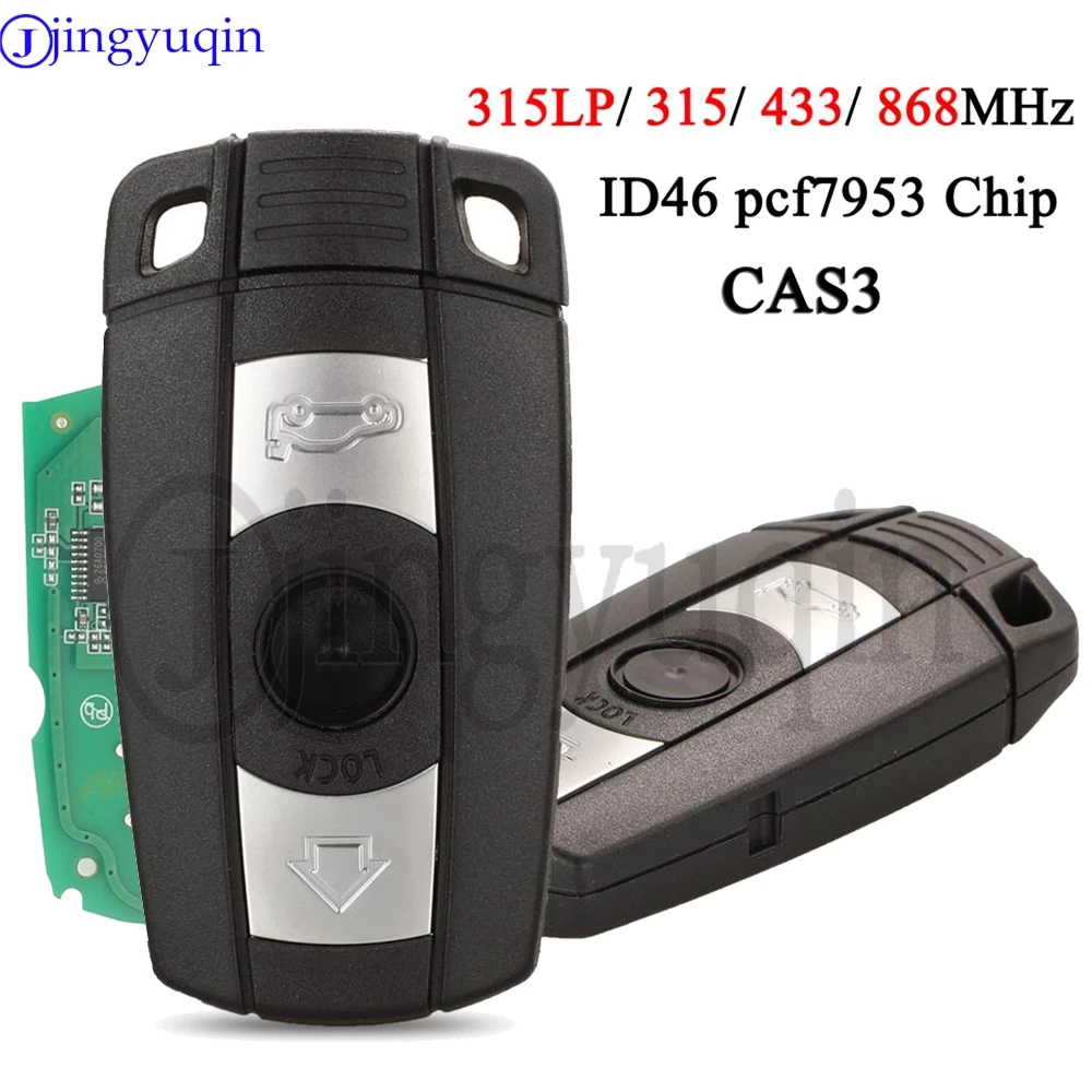 

jingyuqin 3-кнопочный полусмарт-ключ для BMW 3 и 5 серии, Cas3, 315Mhz/315LP/433Mhz/868Mhz, замена чипа ID46 PCF7935