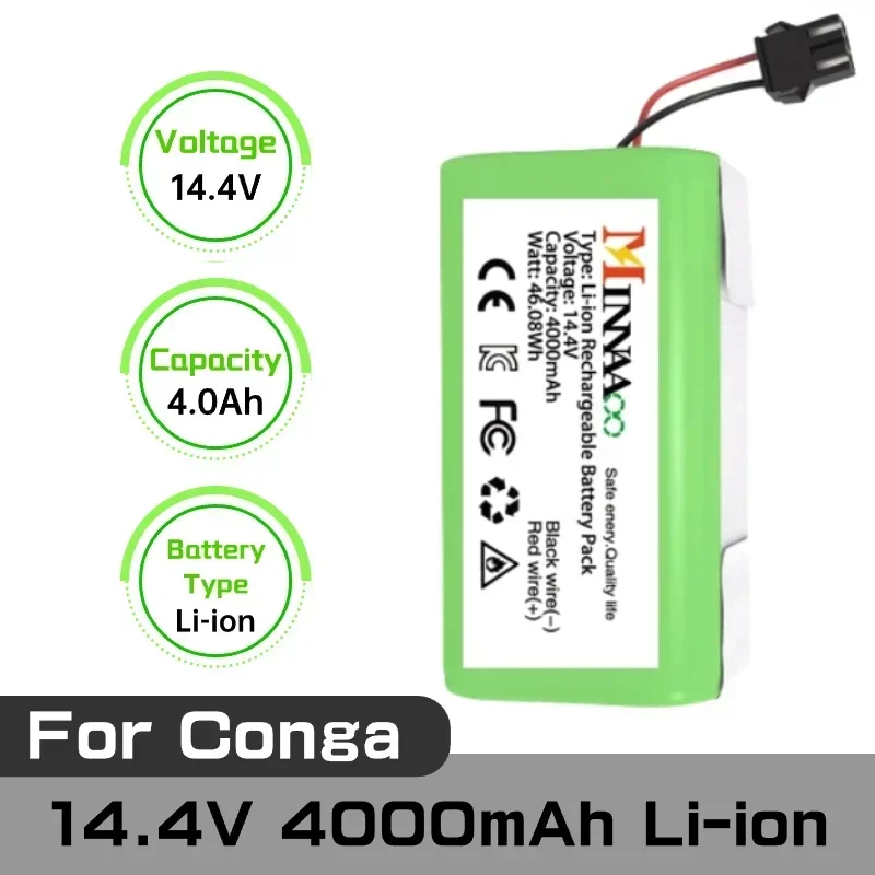 

14.4V 3500mAh Lithium For ILife Robot Vacuum Cleaner INR18650 M26-4S1P Full Capacity Battery ILIFE A4 A4s V7 A6 V7s Plus