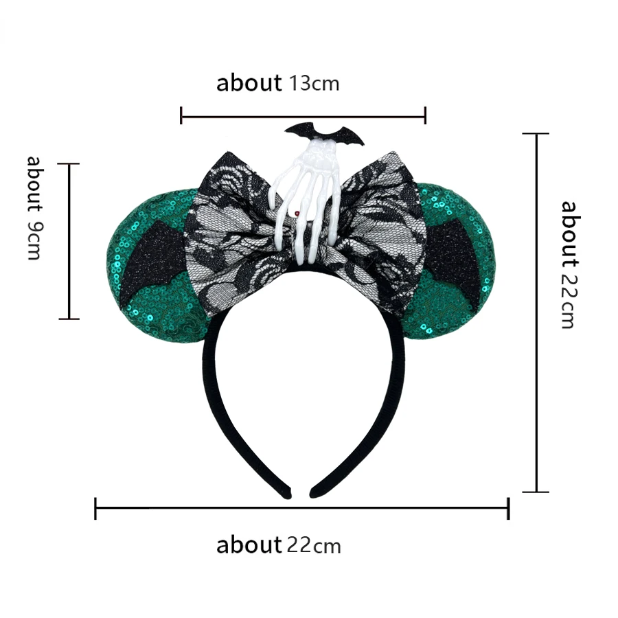 Latest Bat Mickey Mouse Hairbands For Women Happy Halloween Headband Girl Cosplay Ghost Minnie Hairband Kid Hair Accessorie Gift