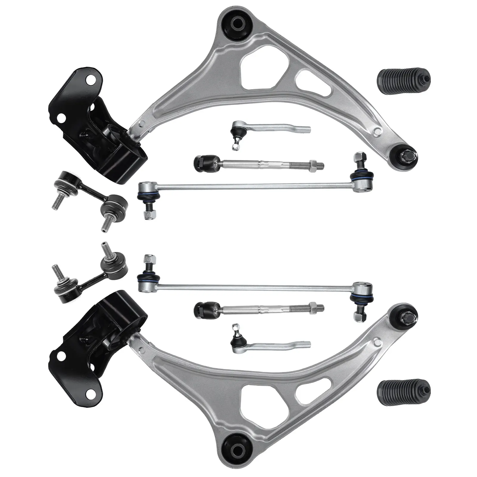 AzbuStag 12 Pcs Front Lower Control Arm with Ball Joint Sway Bar Tie Rod Boot Fits For Honda Odyssey 2018-2022