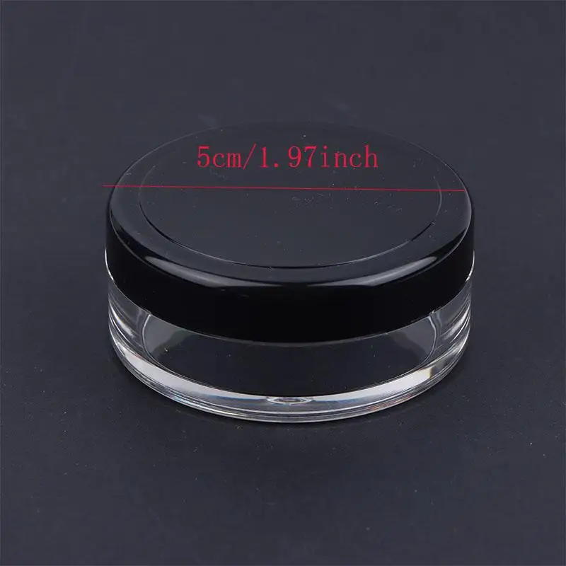5g携帯用プラスチックパウダーボックス、空のルースパウダーポット、ふるい付きパウダーパフ、化粧品シフター、ルースジャー、トラベルメイクアップ容器