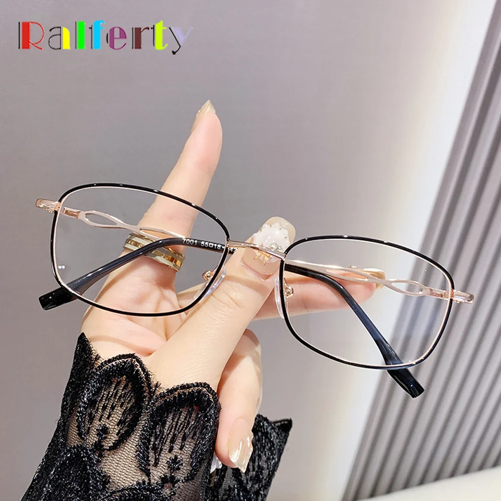 Designer Plus Reading Glasses Woman Blue Light Optical Lens Women's Grade Glasses Presbyopic Graduated Eyepieces Rectangle Metal