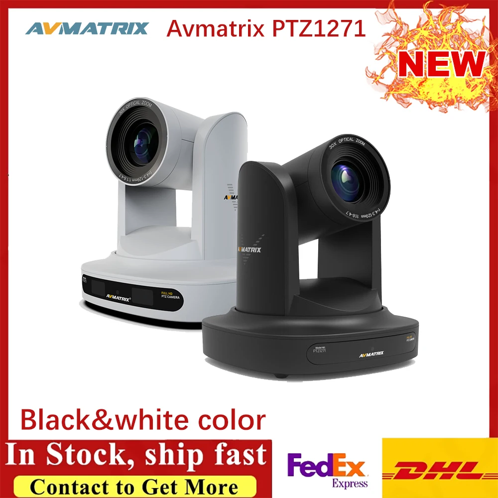 Avmatrix PTZ1271 20X-NDI 30X-POE Full HD PTZ POE video Conference Camera  Supported HDMI-SDI Broadcast Live Streaming Camera