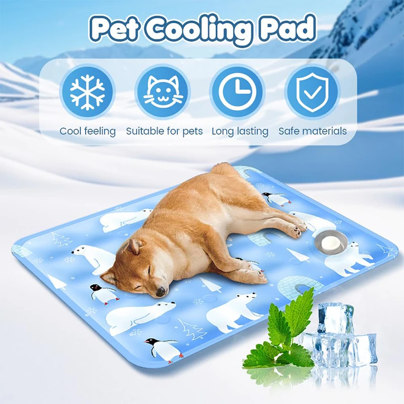 Estera refrescante para perros, cama fría de verano para mascotas, Extra grande, accesorios para mascotas, manta duradera para gatos, sofá, manta con almohadilla de hielo para gatos