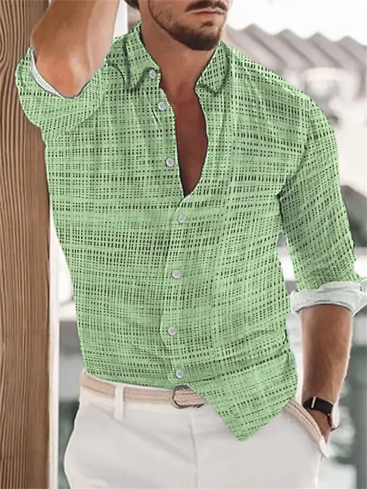 Hawaiian shirt men's shirt 3D gold dot print long sleeve shirt ball party V-neck oversize T-shirt summer dress new S-6XL