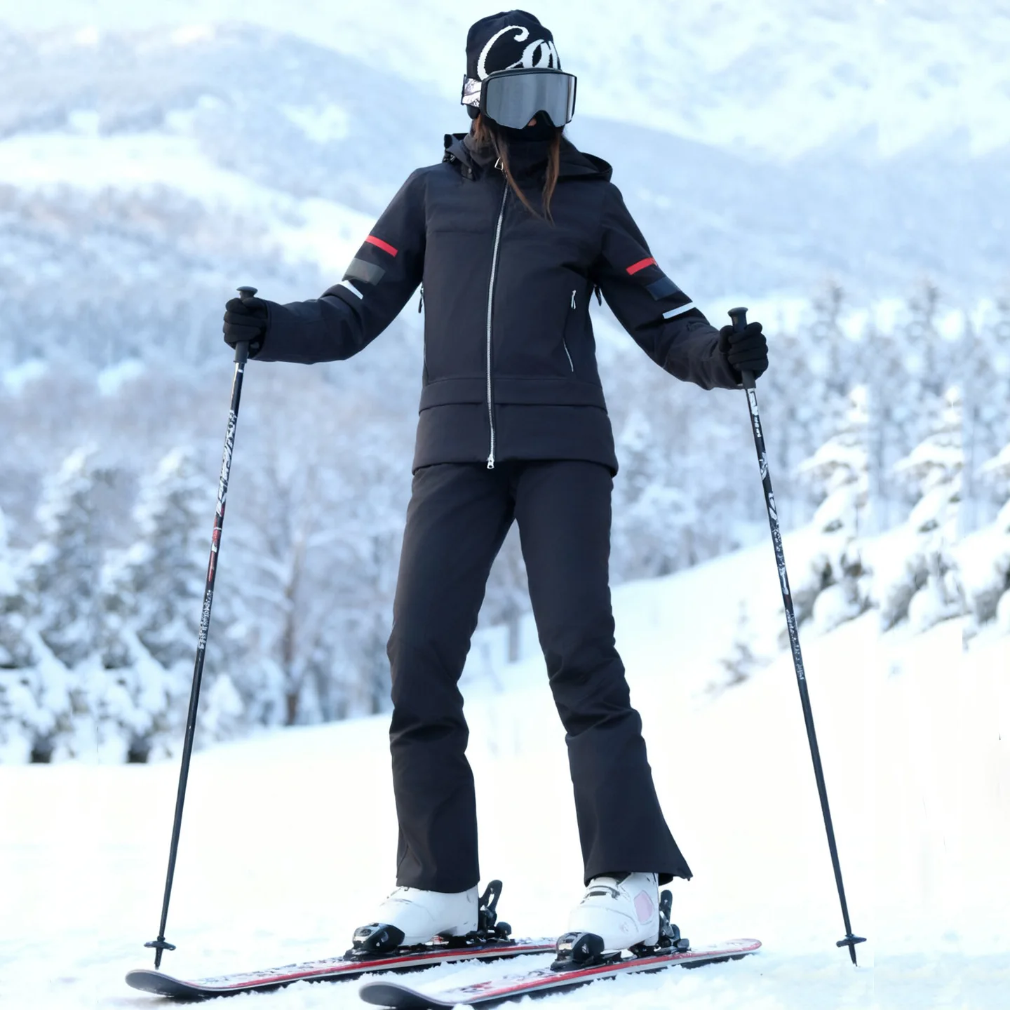 Winter Hooded Jacket Pants Women Snow Suits Outdoor Sport Mountain Female Skiing Sets Hiking Waterproof Female Snowbaord Clothes