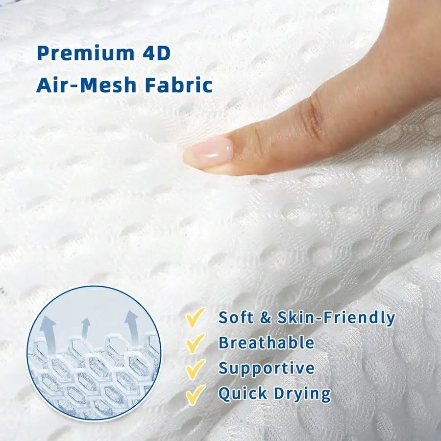 1pc Spa Bathtub Pillow, Non-Slip Mat, 6 Non-Slip Suction Cups, Essential Bath Accessories, Quick Dry, Effective Support For Shou