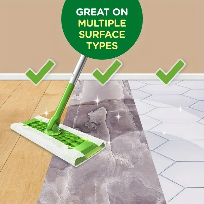 200 Large Pack Static Dust-Removing Dry Mop Replacement Pads,Non-Woven Disposable Dusting Cloths, Absorb Hair, Dust, and Debris