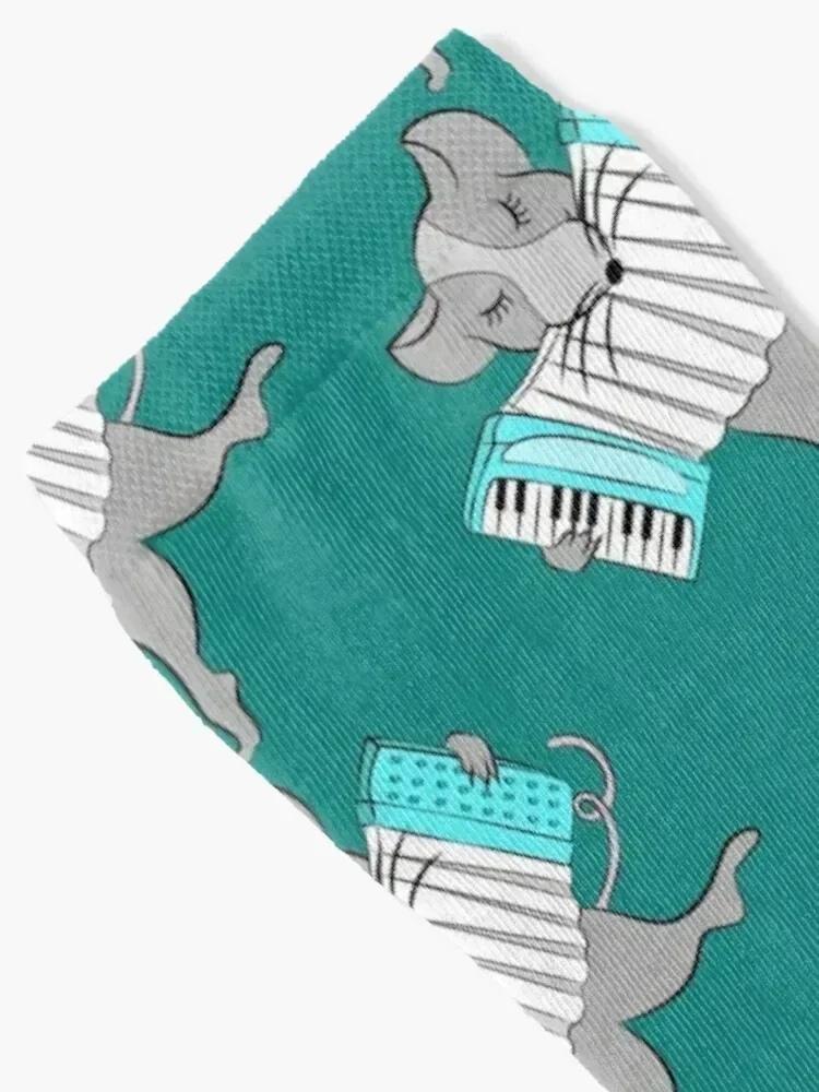 Mouse Playing an Accordion Socks Stockings man winter gifts Crossfit halloween Socks Ladies Men's