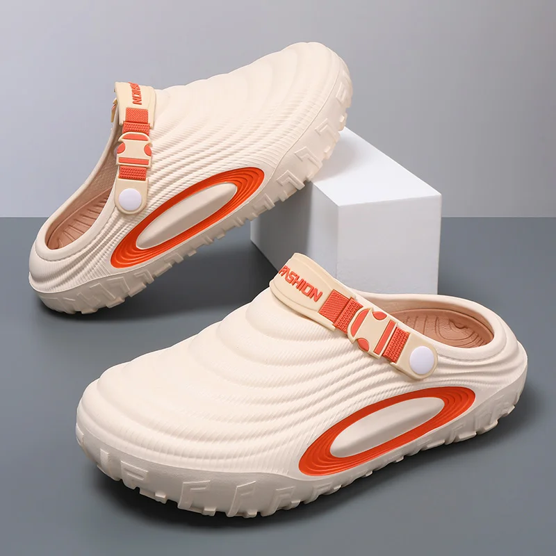 

Мужские сандалии с толстой подошвой, большие размеры, для летнего отдыха на природе, нескользящие, износостойкие, водонепроницаемые, пляжные сандалии для активного отдыха