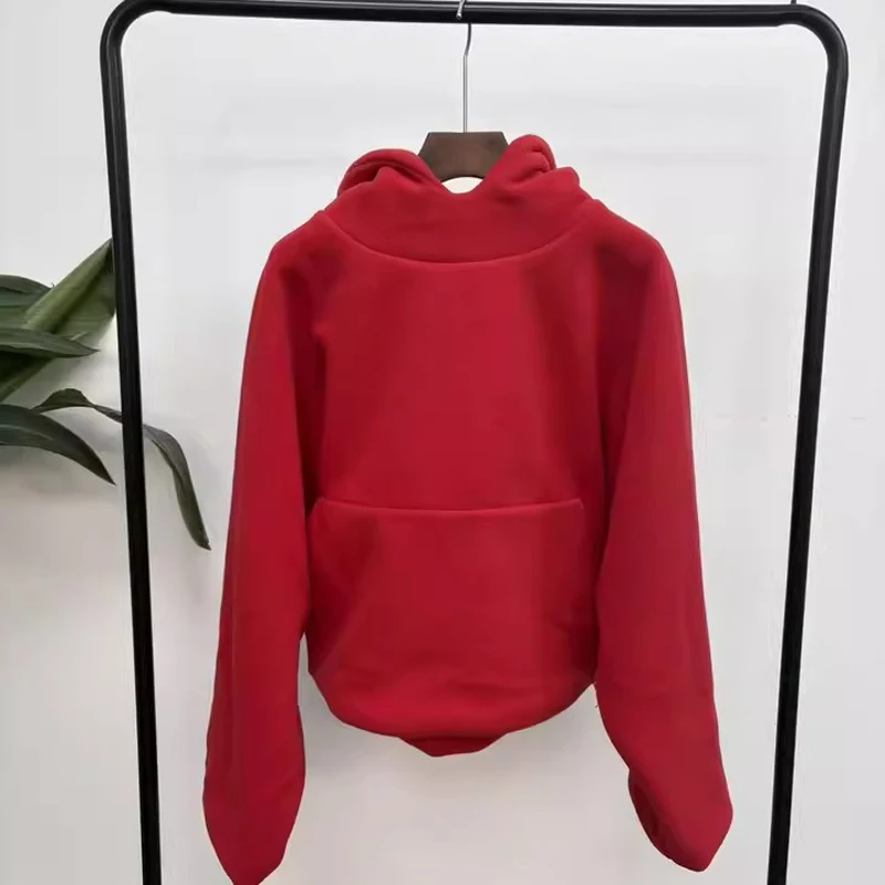 

Реальные фотографии Kanye West YZY двухслойная флисовая толстовка с капюшоном внутри, сетчатые толстовки для мужчин и женщин, черные, красные, серые свободные пуловеры