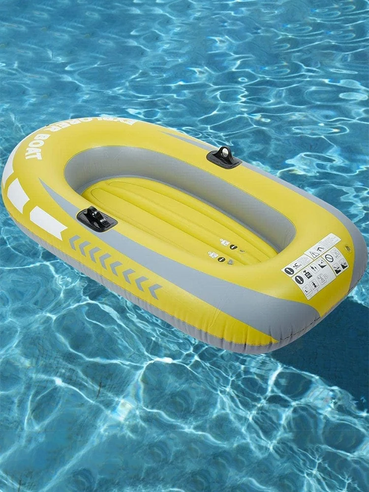 

Thickened Pvc Rubber Kayak Inflatable Boat 2 Person Rowing Kayak Boat Wear Resistant Canoe,Parent-Kids Water Recreation, Fishing