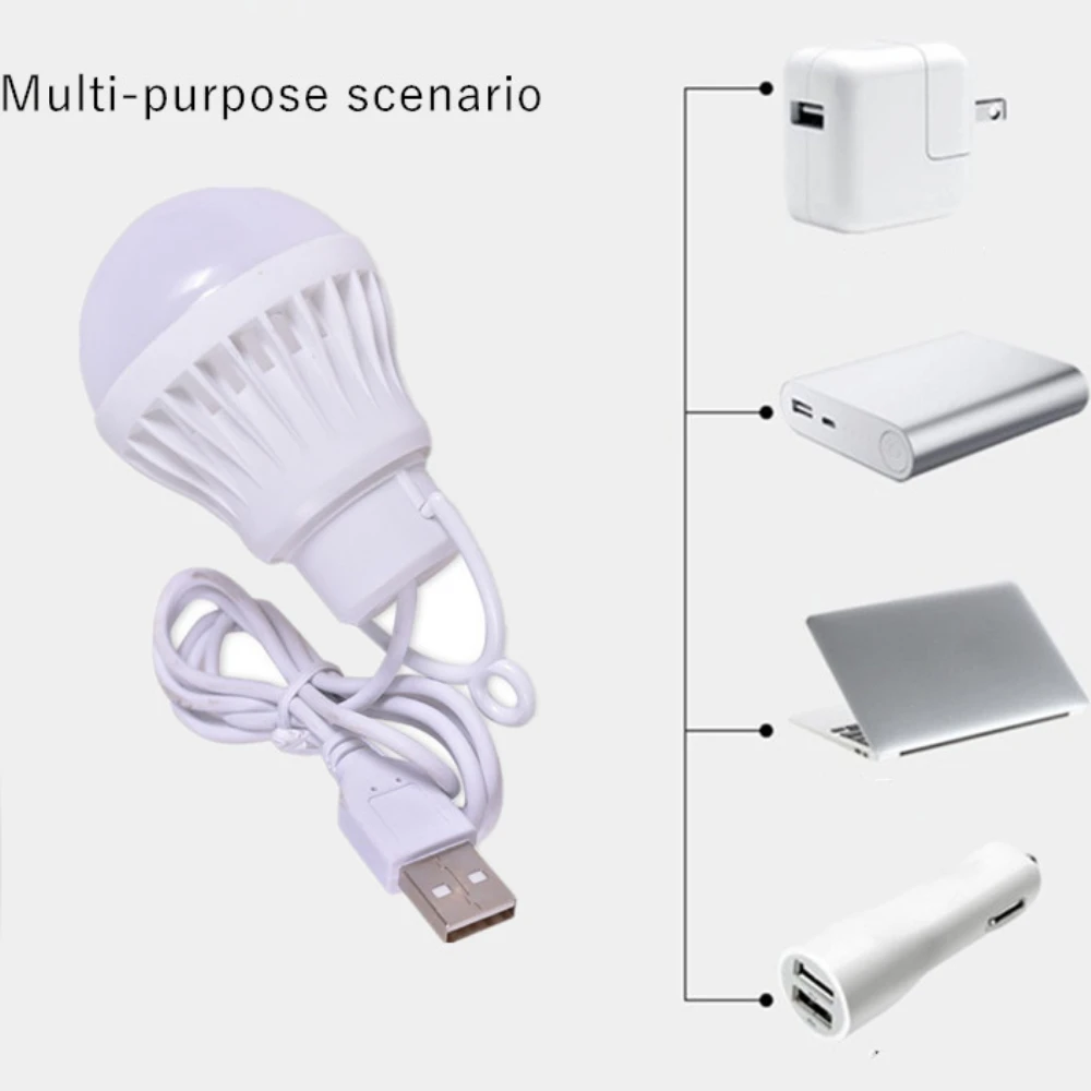 مصباح مغناطيسي صغير محمول ، ضوء ليلي LED ، واجهة USB ، رحلة تخييم ، كمبيوتر شخصي ، دفتر ملاحظات ، 3 واط ، 5 واط ، 7 واط ، 5 فولت