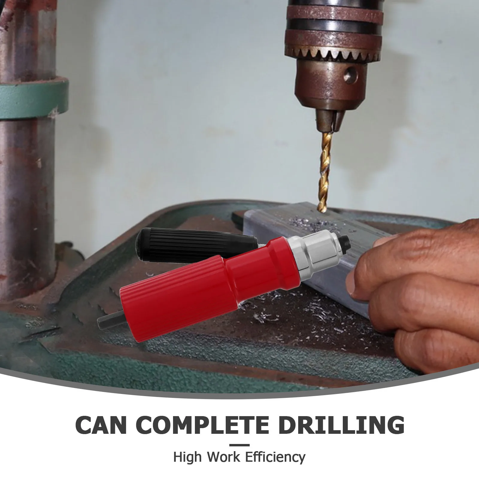 Беспроводная машина для заклепок и гаек, красный адаптер для клепальной дрели, быстро втягивающийся на 360-градусный удерживающий гвоздь, высокоэффективная насадка для дрели