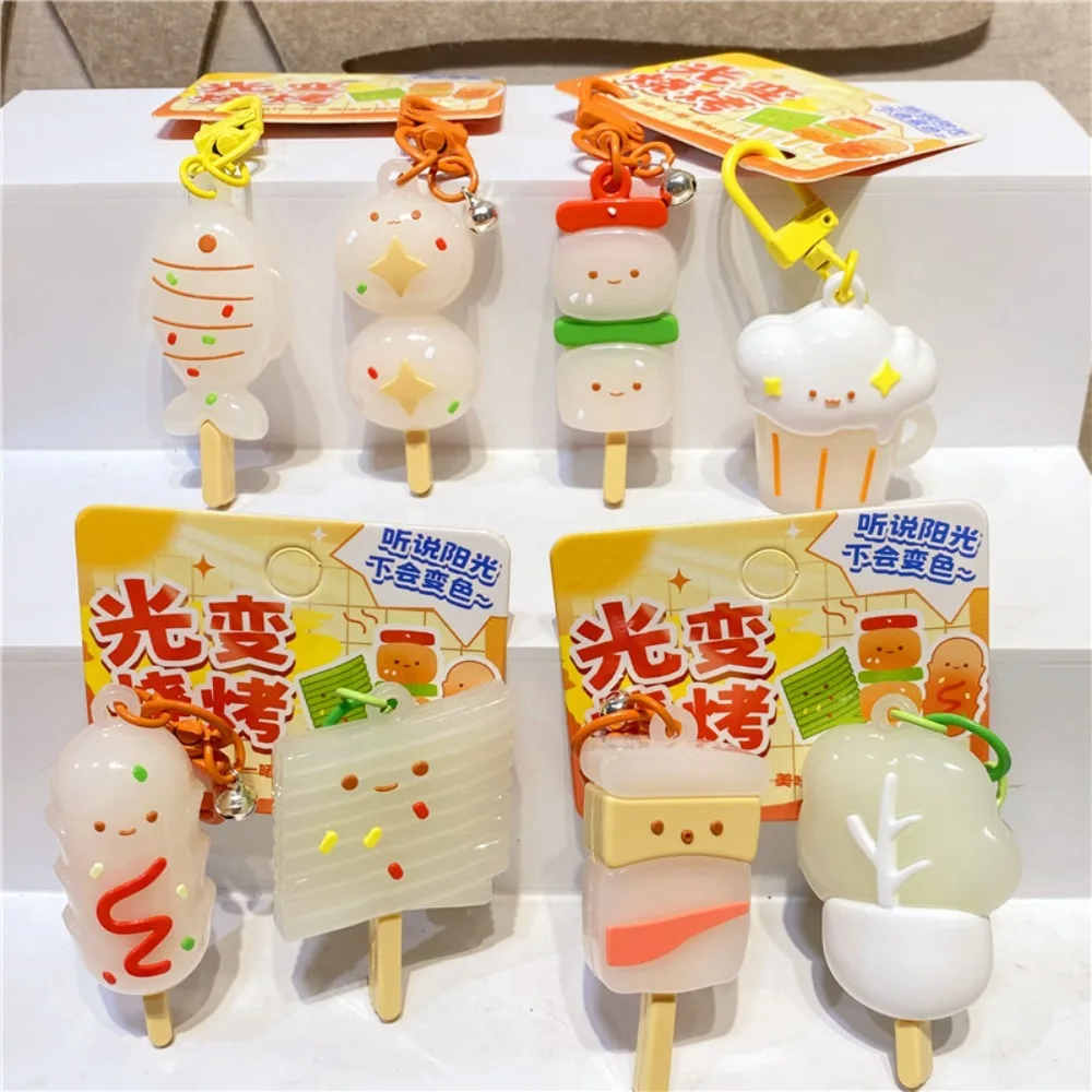 Funny Color-Changing Roast Duck Keychain Cartoon PVC Roast Duck Pendant Shrimp Soldiers Crab Generators Unique