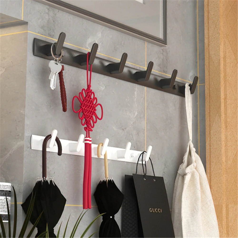 Bathroom Hanger Hook Coat Rack Towel Clothes Shelf Hat Hook Wall Rack for Kitchen Bedroom Door Rack Hallway Balcony Clothes Hook