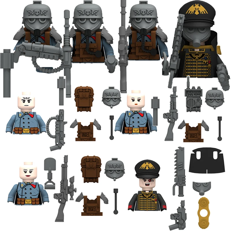 Military Games Building Blocks Medieval Castle Science Fiction Solider Figures Toys Gifts Weapons Guns 40K Korps of Krieg Sniper