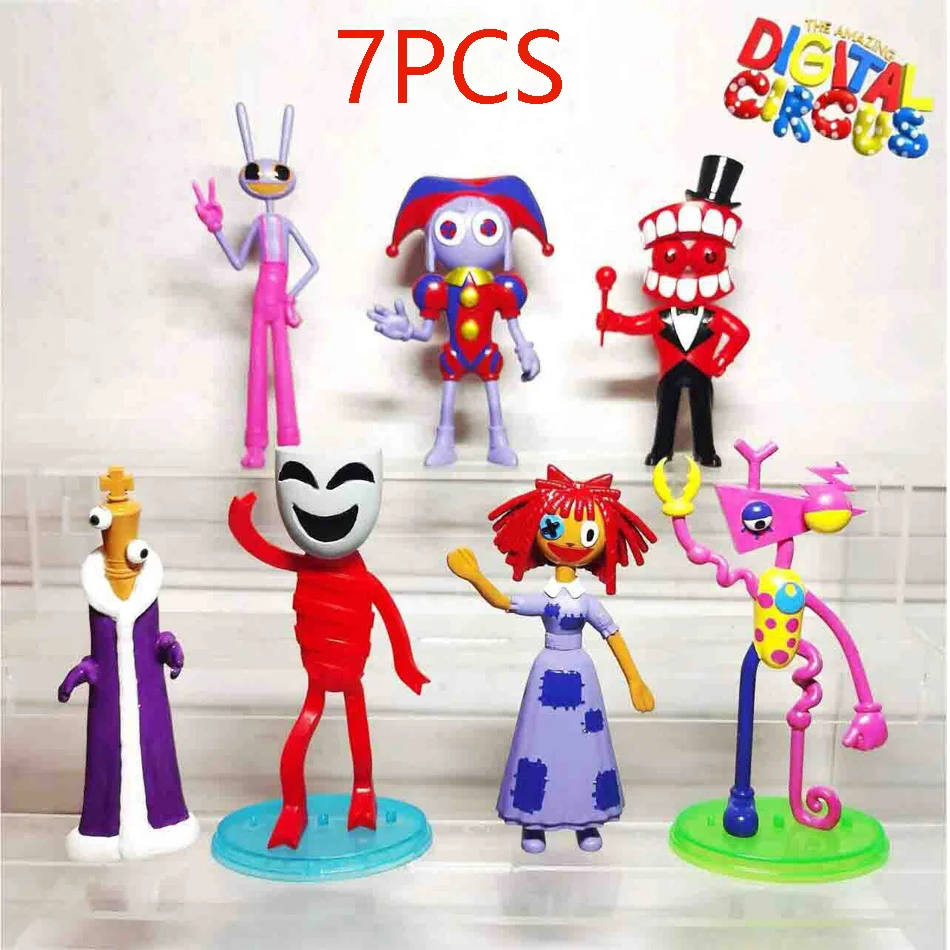 6-12PCS Amazing Digital Circus Figure PVC Amazing Digital Model Cameraman Action Figures Decorations PVC Doll Toy Collectible