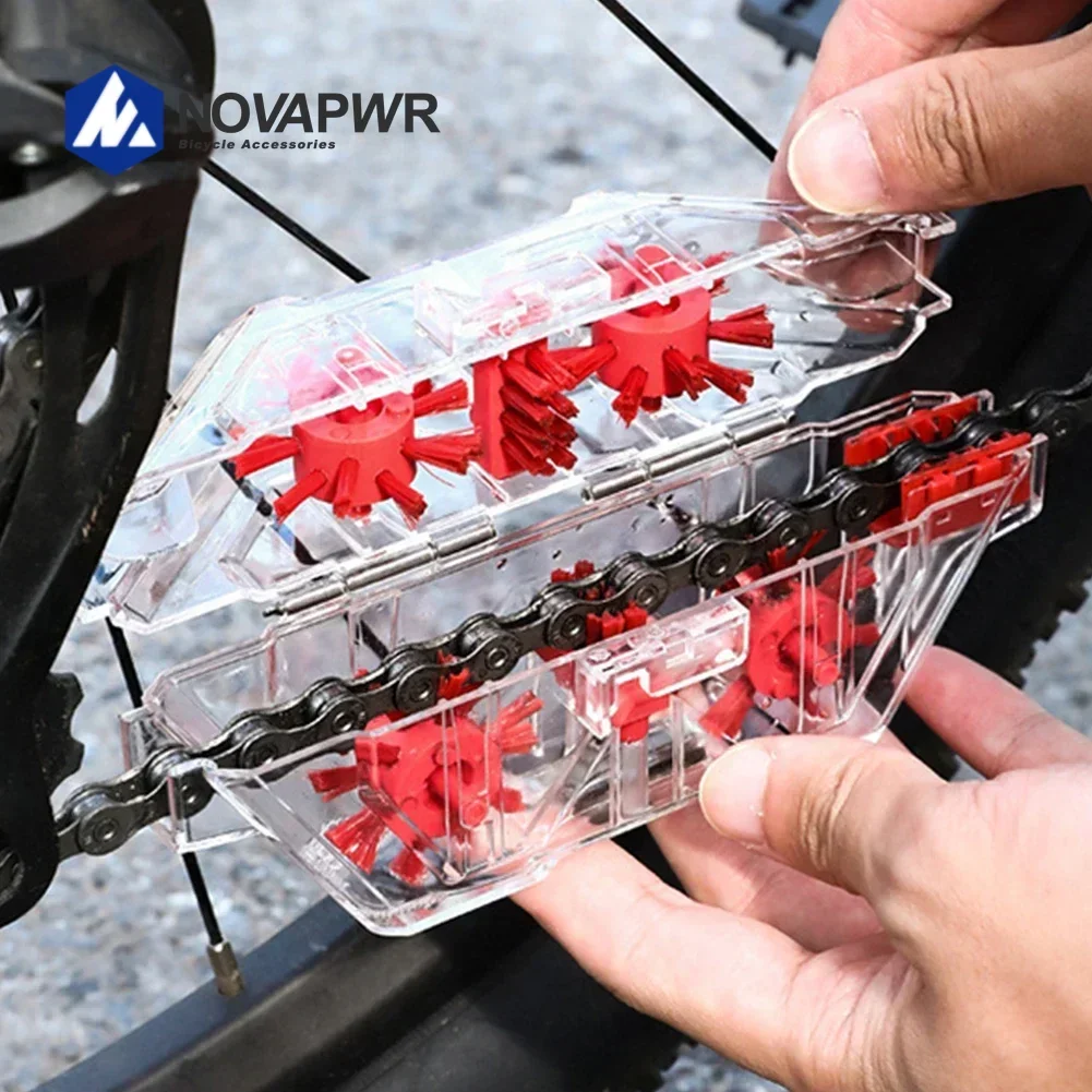 

Bike Chain Cleaning Tool Portable Bike Brushes Scrubber Wash Tool Bicycle Clean Tool Bicycle Accessories for MTB Road Bikes