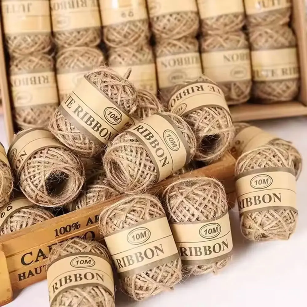 

24 rolls of craft rope, linen braided rope, suitable for DIY gift box packaging, bouquets, wedding and party decorations.