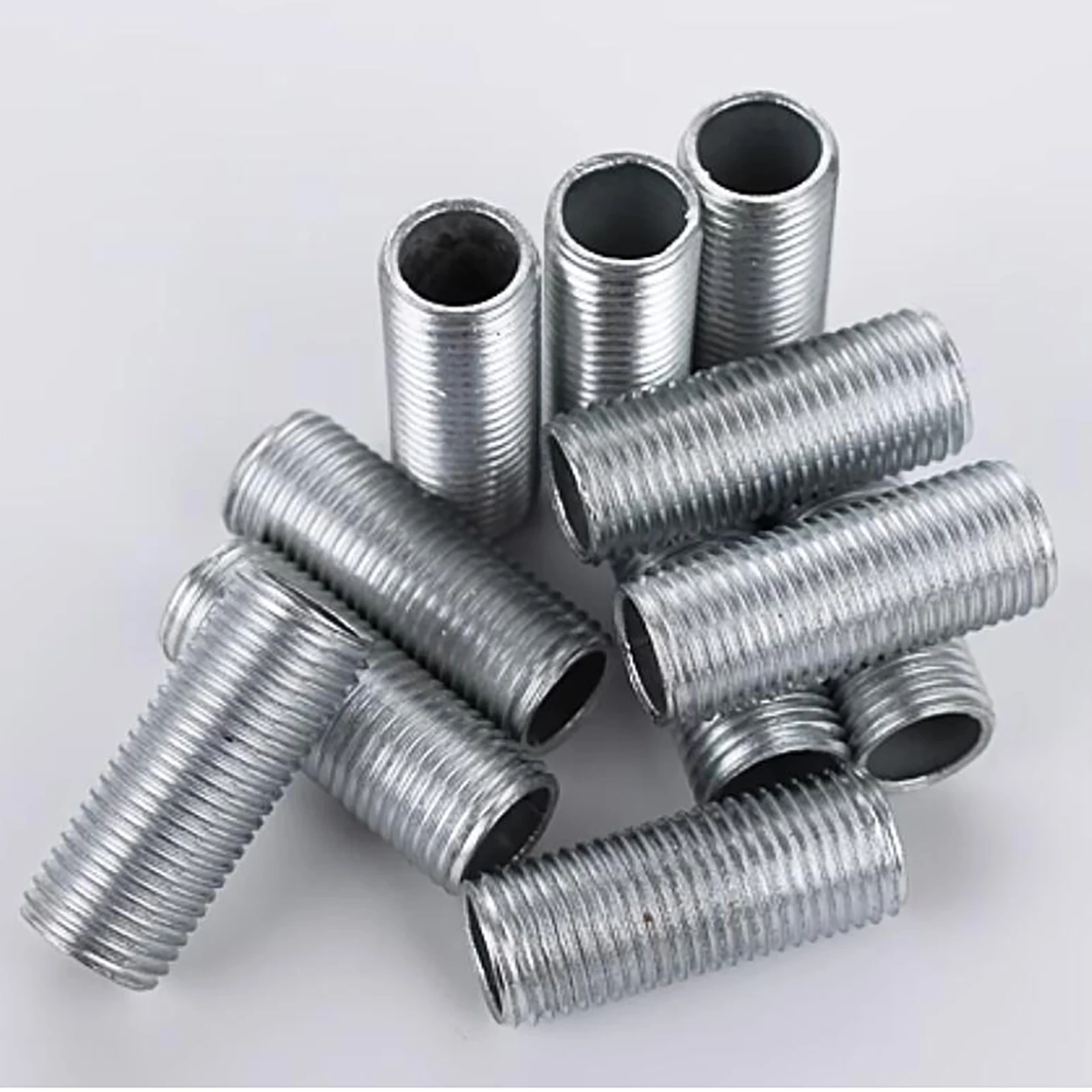 Hollow Full Thread Tube M6 M7 M8 M10 Screws Fine Standard Pitch External Rod Track Light Conduit Galvanized Anti-rust Material