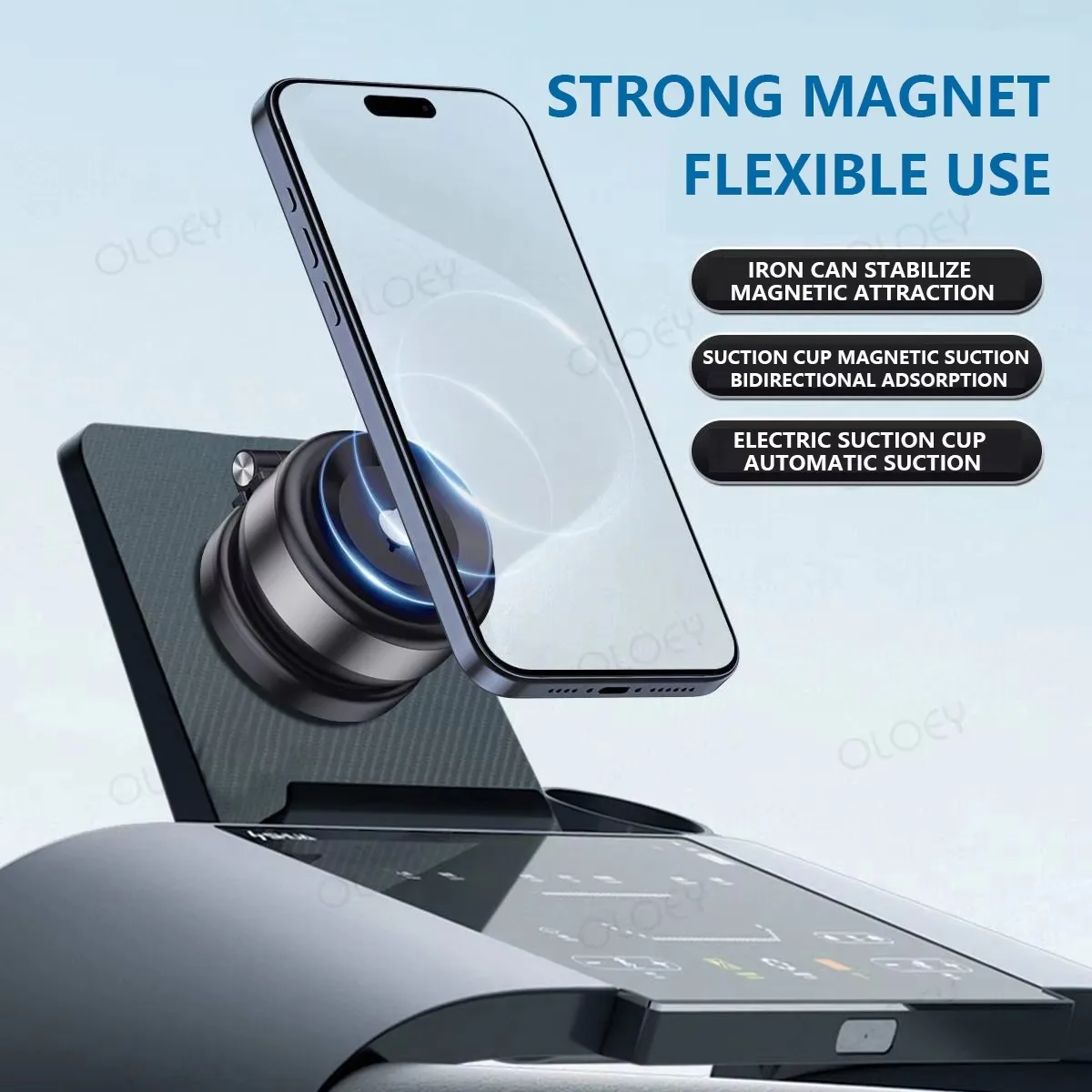 Vacum car holder for iPhone Samsung Xiaomi magnetic car mount vacuum phone holder