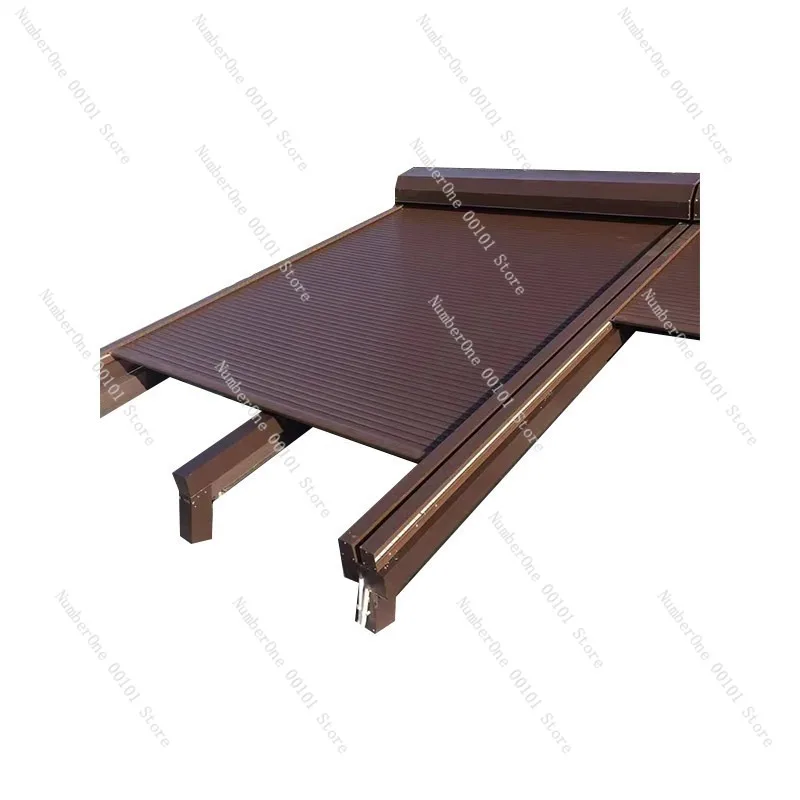 Adjustable Electric Aluminum Alloy Sunroom Sunshade, Heat Insulation Balcony Roof Terrace Awning for Outdoor Use