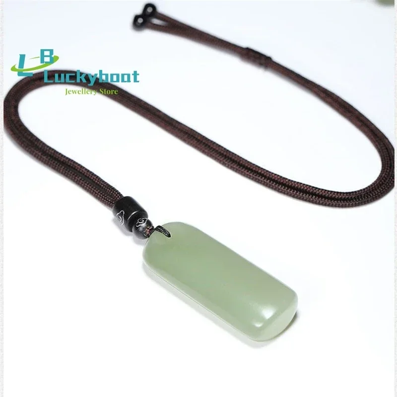 Hetian Jade Safe And Sound Brand Sapphire Pendant Men And Women Couple Pendant Jade Brand Jade Pendant Necklace