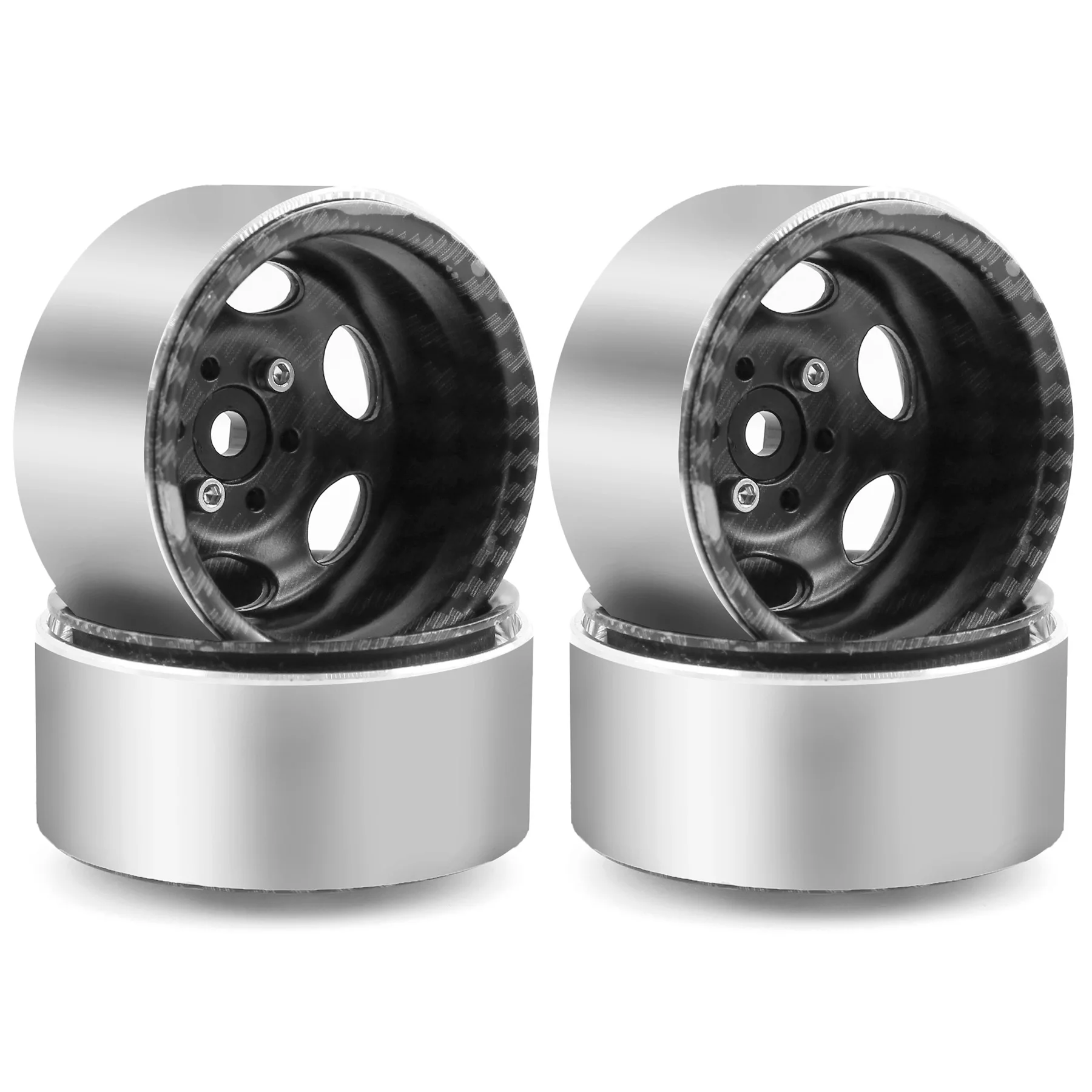

4pcs Metal Deep Dish 1.9" Beadlock Wheel Rim Negative Offset for 1/10 RC Crawler Car Axial SCX10 Pro Capra Trxs TRX4 D90