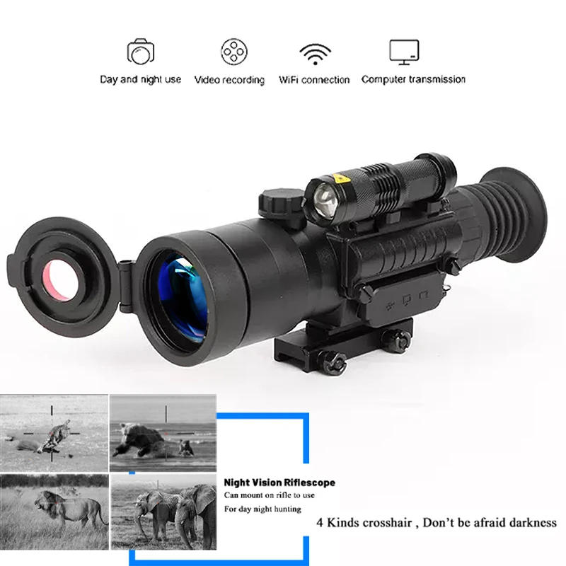 

Infrared Night Vision Scope Take Photo Video Playback WIFI Digital Monocular Sight Rifle Scope Aiming Riflescope 11X for Hunting