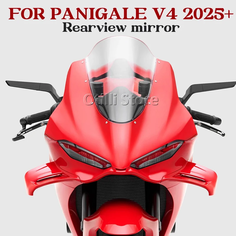 

For Ducati Panigale V4 PANIGALE V4S 2025 2026 Motorcycle Accessories Side View Mirror Rearview Mirrors Kits Rotate Adjustable