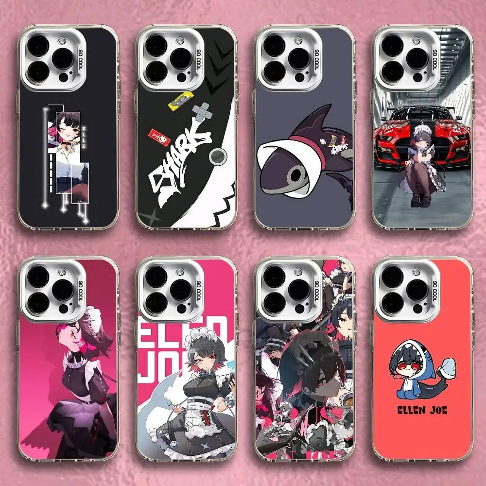 

ZZZ Ellen Joe Phone Case For iPhone 16,15,14,13,12,11,Pro,Max,Plus,Mini,SE White Candy Matte Shockproof Cover