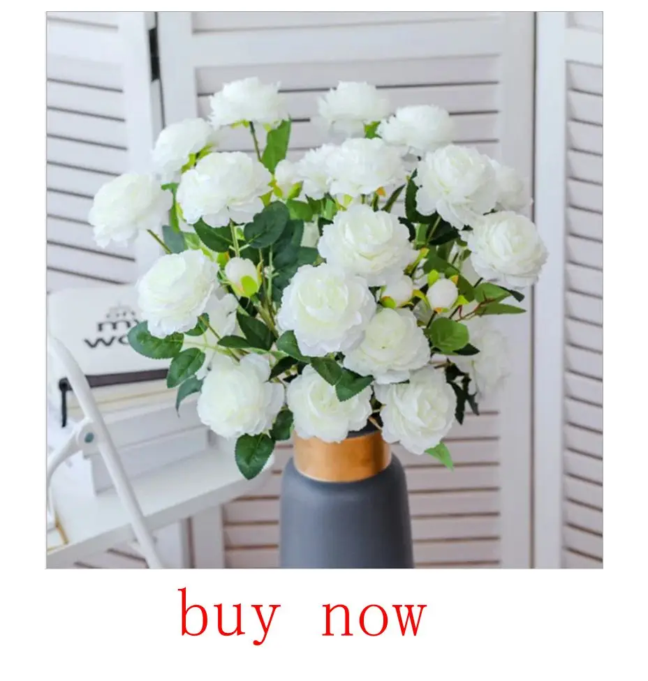 1/2pc Künstliche Pflanzen Grün Büro Braut Bouquet Hochzeit Hause Vase Garten Kranz Hof Esstisch Outdoor DIY geschenk Dekor – Detail 7