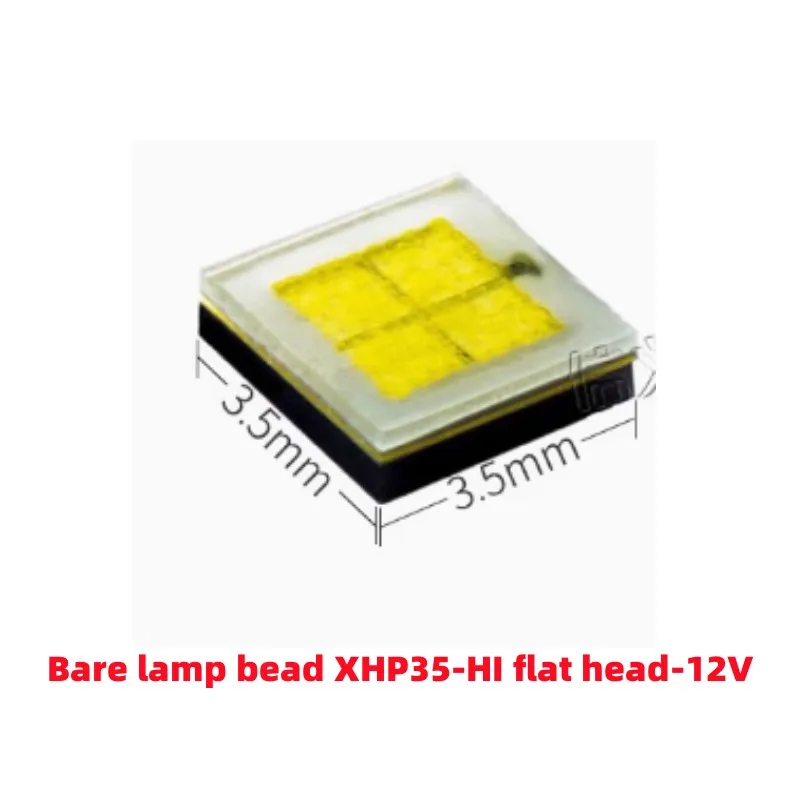 1Pcs/Lot XHP35 white LED lamp beads 12V 12W strong light flashlight wick 3535 HI flat head convex head lamp HD lamp XHP35B